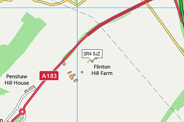 SR4 9JZ map - OS VectorMap District (Ordnance Survey) SR4 9JZ map - OS VectorMap District (Ordnance Survey)