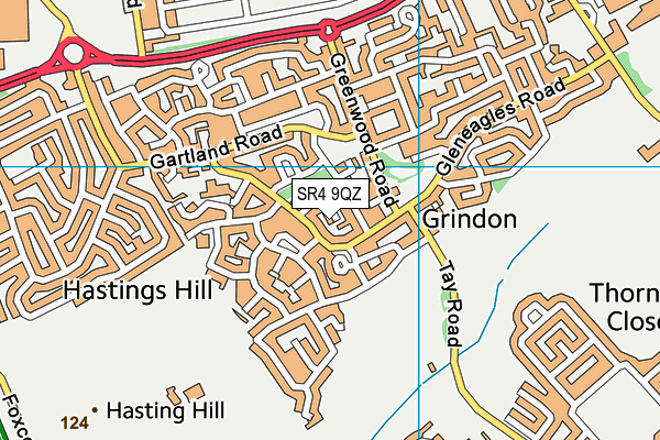 SR4 9QZ map - OS VectorMap District (Ordnance Survey) SR4 9QZ map - OS VectorMap District (Ordnance Survey)