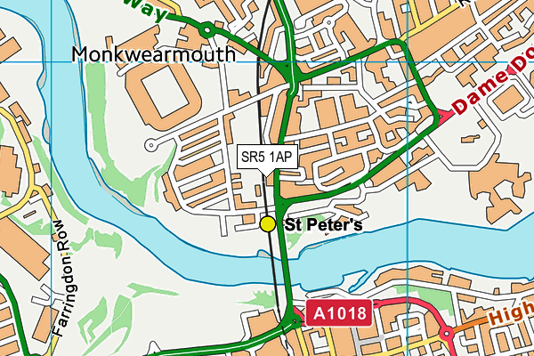 SR5 1AP map - OS VectorMap District (Ordnance Survey) SR5 1AP map - OS VectorMap District (Ordnance Survey)