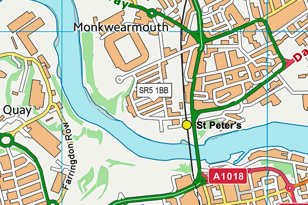 SR5 1BB map - OS VectorMap District (Ordnance Survey) SR5 1BB map - OS VectorMap District (Ordnance Survey)