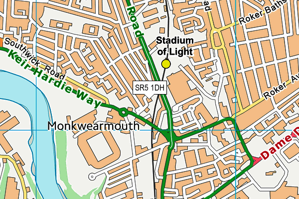 SR5 1DH map - OS VectorMap District (Ordnance Survey) SR5 1DH map - OS VectorMap District (Ordnance Survey)