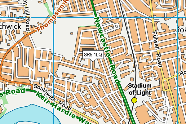 SR5 1LQ map - OS VectorMap District (Ordnance Survey) SR5 1LQ map - OS VectorMap District (Ordnance Survey)