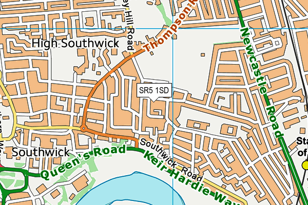 SR5 1SD map - OS VectorMap District (Ordnance Survey) SR5 1SD map - OS VectorMap District (Ordnance Survey)