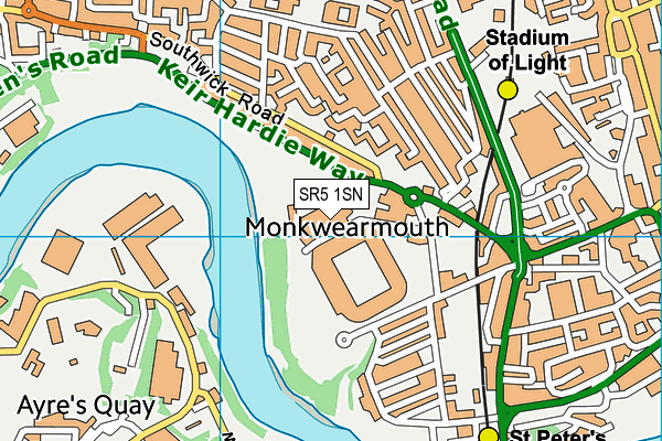 SR5 1SN map - OS VectorMap District (Ordnance Survey) SR5 1SN map - OS VectorMap District (Ordnance Survey)