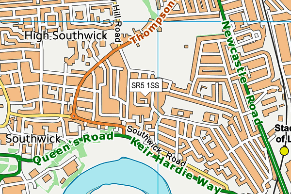 SR5 1SS map - OS VectorMap District (Ordnance Survey) SR5 1SS map - OS VectorMap District (Ordnance Survey)