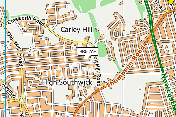 SR5 2AH map - OS VectorMap District (Ordnance Survey) SR5 2AH map - OS VectorMap District (Ordnance Survey)