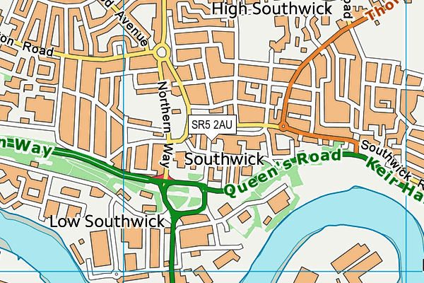 SR5 2AU map - OS VectorMap District (Ordnance Survey) SR5 2AU map - OS VectorMap District (Ordnance Survey)