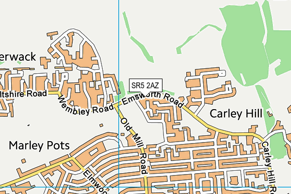 SR5 2AZ map - OS VectorMap District (Ordnance Survey) SR5 2AZ map - OS VectorMap District (Ordnance Survey)