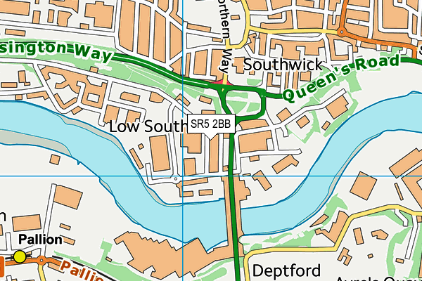 SR5 2BB map - OS VectorMap District (Ordnance Survey) SR5 2BB map - OS VectorMap District (Ordnance Survey)