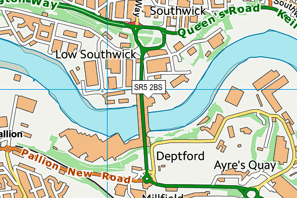 SR5 2BS map - OS VectorMap District (Ordnance Survey) SR5 2BS map - OS VectorMap District (Ordnance Survey)
