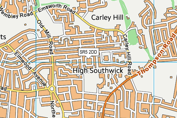 SR5 2DD map - OS VectorMap District (Ordnance Survey) SR5 2DD map - OS VectorMap District (Ordnance Survey)