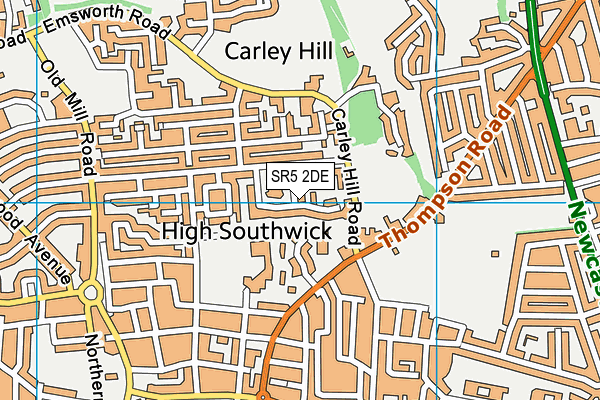 SR5 2DE map - OS VectorMap District (Ordnance Survey) SR5 2DE map - OS VectorMap District (Ordnance Survey)