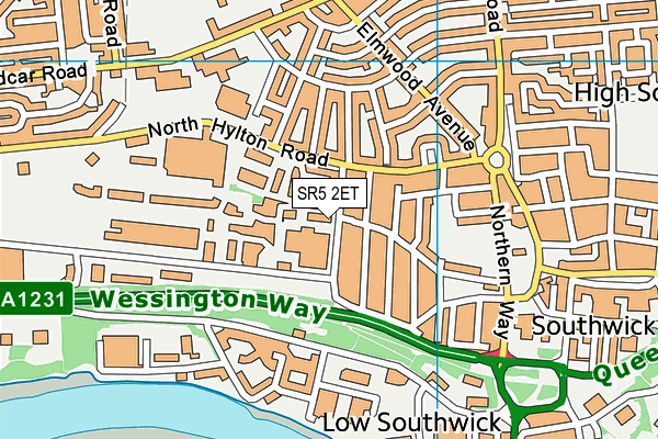 SR5 2ET map - OS VectorMap District (Ordnance Survey) SR5 2ET map - OS VectorMap District (Ordnance Survey)