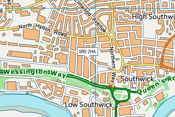 SR5 2HA map - OS VectorMap District (Ordnance Survey) SR5 2HA map - OS VectorMap District (Ordnance Survey)
