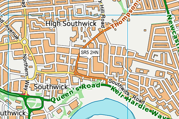 SR5 2HN map - OS VectorMap District (Ordnance Survey) SR5 2HN map - OS VectorMap District (Ordnance Survey)