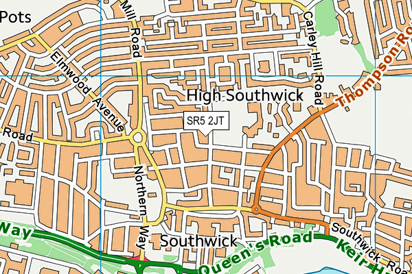 SR5 2JT map - OS VectorMap District (Ordnance Survey) SR5 2JT map - OS VectorMap District (Ordnance Survey)
