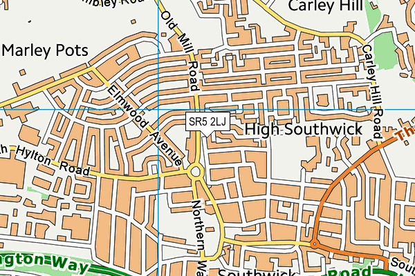 SR5 2LJ map - OS VectorMap District (Ordnance Survey) SR5 2LJ map - OS VectorMap District (Ordnance Survey)