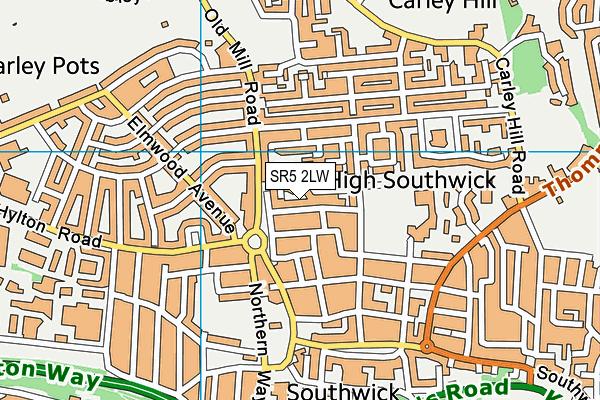 SR5 2LW map - OS VectorMap District (Ordnance Survey) SR5 2LW map - OS VectorMap District (Ordnance Survey)
