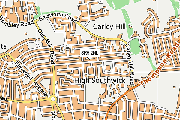 SR5 2NL map - OS VectorMap District (Ordnance Survey) SR5 2NL map - OS VectorMap District (Ordnance Survey)
