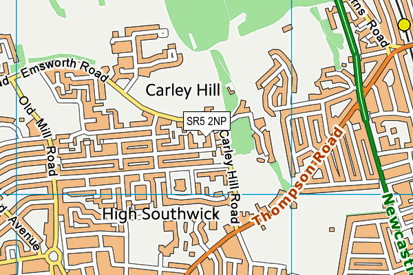 SR5 2NP map - OS VectorMap District (Ordnance Survey)