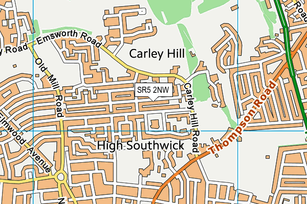 SR5 2NW map - OS VectorMap District (Ordnance Survey) SR5 2NW map - OS VectorMap District (Ordnance Survey)