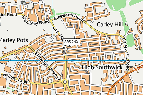 SR5 2NX map - OS VectorMap District (Ordnance Survey) SR5 2NX map - OS VectorMap District (Ordnance Survey)