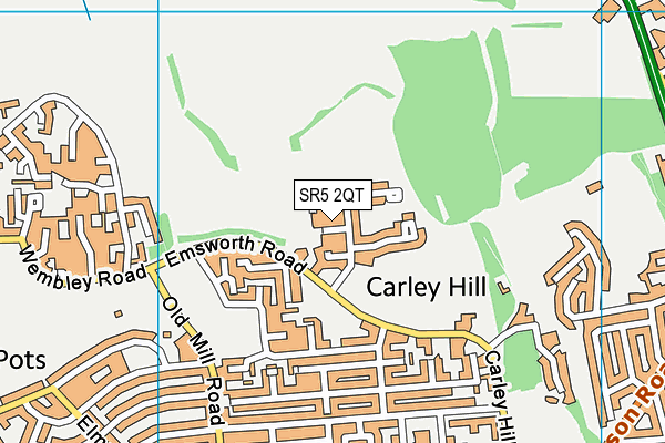 SR5 2QT map - OS VectorMap District (Ordnance Survey) SR5 2QT map - OS VectorMap District (Ordnance Survey)