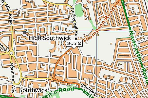 SR5 2RZ map - OS VectorMap District (Ordnance Survey) SR5 2RZ map - OS VectorMap District (Ordnance Survey)