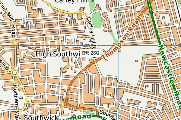 SR5 2SQ map - OS VectorMap District (Ordnance Survey) SR5 2SQ map - OS VectorMap District (Ordnance Survey)