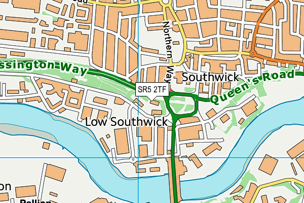 SR5 2TF map - OS VectorMap District (Ordnance Survey) SR5 2TF map - OS VectorMap District (Ordnance Survey)