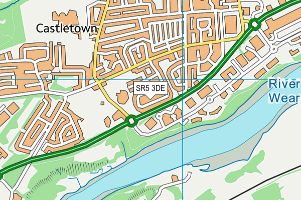 SR5 3DE map - OS VectorMap District (Ordnance Survey) SR5 3DE map - OS VectorMap District (Ordnance Survey)