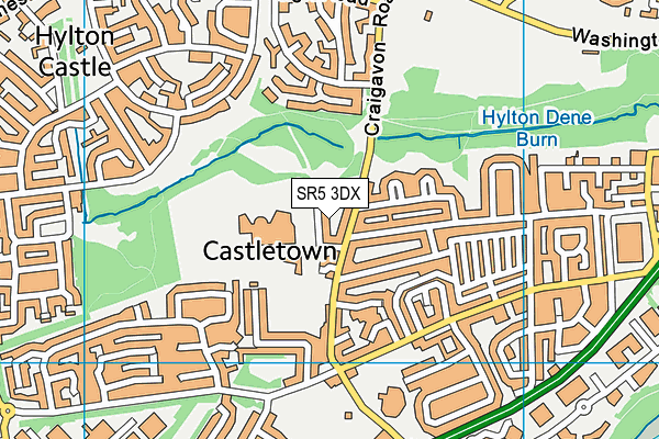 SR5 3DX map - OS VectorMap District (Ordnance Survey)