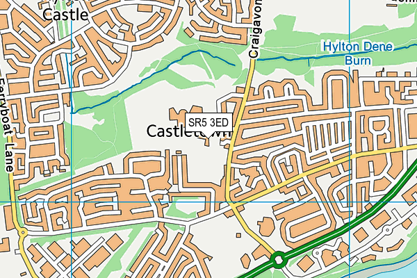 SR5 3ED map - OS VectorMap District (Ordnance Survey)