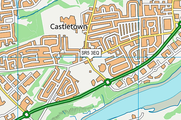 SR5 3EQ map - OS VectorMap District (Ordnance Survey)