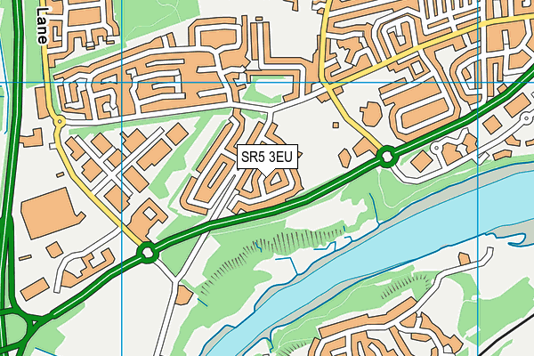 SR5 3EU map - OS VectorMap District (Ordnance Survey)