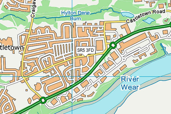 SR5 3FD map - OS VectorMap District (Ordnance Survey)