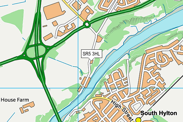 SR5 3HL map - OS VectorMap District (Ordnance Survey) SR5 3HL map - OS VectorMap District (Ordnance Survey)