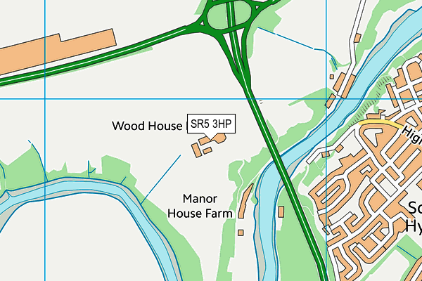SR5 3HP map - OS VectorMap District (Ordnance Survey) SR5 3HP map - OS VectorMap District (Ordnance Survey)