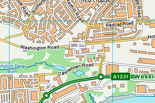 SR5 3JJ map - OS VectorMap District (Ordnance Survey) SR5 3JJ map - OS VectorMap District (Ordnance Survey)