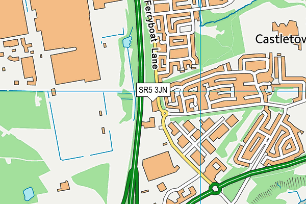 SR5 3JN map - OS VectorMap District (Ordnance Survey) SR5 3JN map - OS VectorMap District (Ordnance Survey)