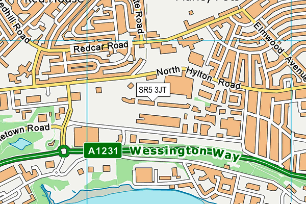 SR5 3JT map - OS VectorMap District (Ordnance Survey) SR5 3JT map - OS VectorMap District (Ordnance Survey)