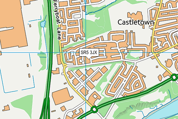 SR5 3JX map - OS VectorMap District (Ordnance Survey) SR5 3JX map - OS VectorMap District (Ordnance Survey)