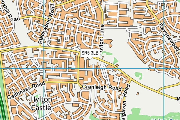 SR5 3LB map - OS VectorMap District (Ordnance Survey)