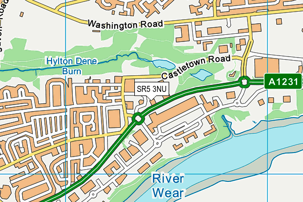 SR5 3NU map - OS VectorMap District (Ordnance Survey) SR5 3NU map - OS VectorMap District (Ordnance Survey)
