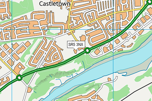 SR5 3NX map - OS VectorMap District (Ordnance Survey) SR5 3NX map - OS VectorMap District (Ordnance Survey)