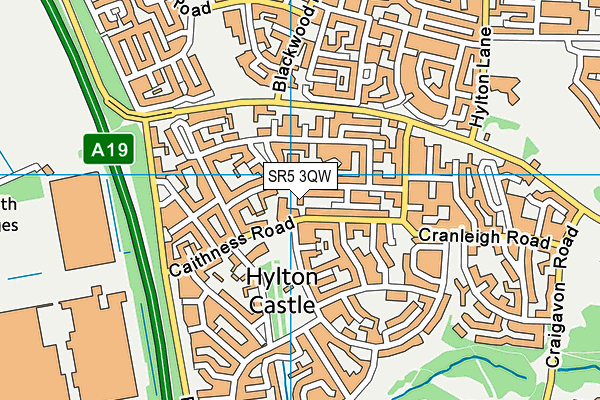 SR5 3QW map - OS VectorMap District (Ordnance Survey) SR5 3QW map - OS VectorMap District (Ordnance Survey)