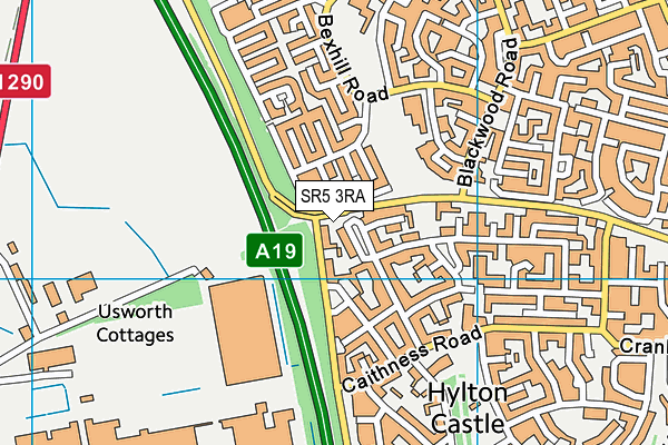 SR5 3RA map - OS VectorMap District (Ordnance Survey) SR5 3RA map - OS VectorMap District (Ordnance Survey)