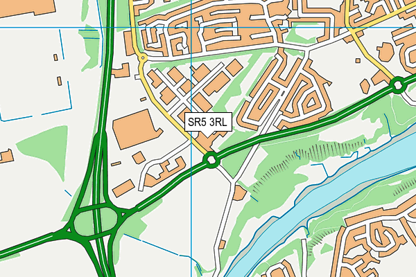 SR5 3RL map - OS VectorMap District (Ordnance Survey) SR5 3RL map - OS VectorMap District (Ordnance Survey)