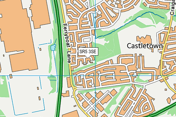 SR5 3SE map - OS VectorMap District (Ordnance Survey)