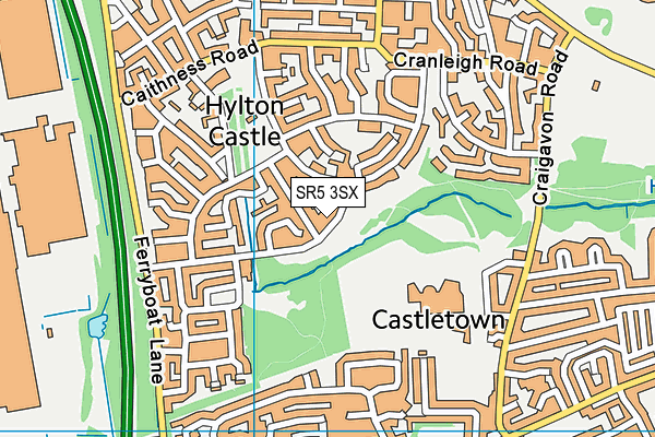 SR5 3SX map - OS VectorMap District (Ordnance Survey) SR5 3SX map - OS VectorMap District (Ordnance Survey)